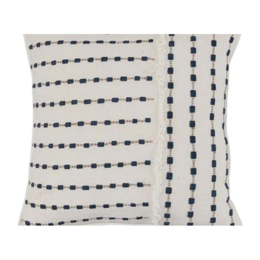 Ivory Navy Pillow