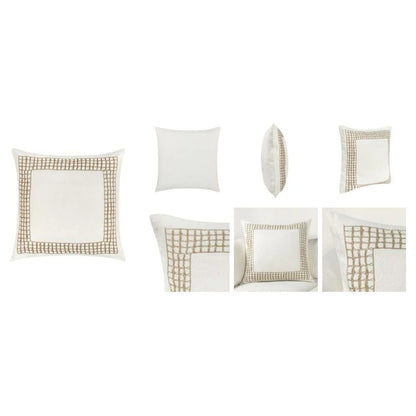 White Plaid Pillow