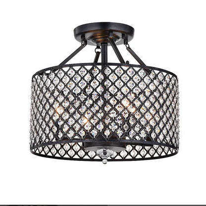 16.9-in Antique Bronze/Clear Metal Ceiling Light Mount